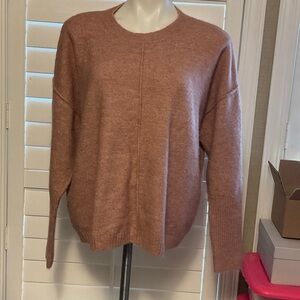 Elegant Mauve Crew Neck Sweater